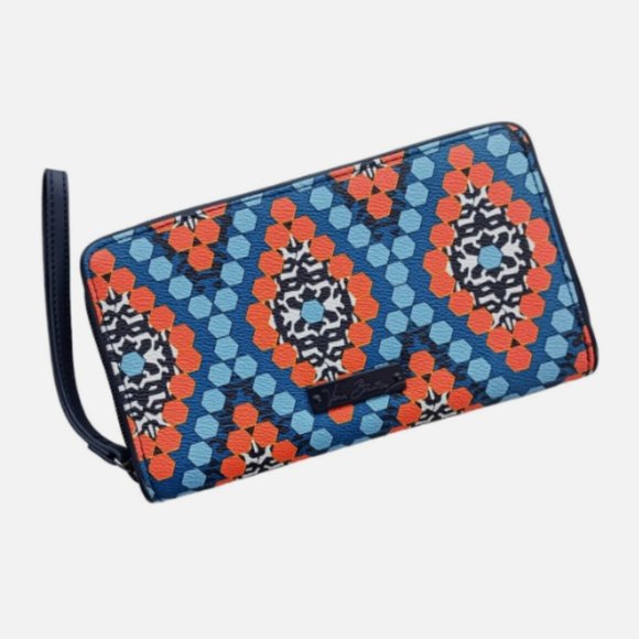 Vera Bradley Womens multicolor Zip ID Card Holder Coin Purse Wallet Rectangular - Picture 1 of 8